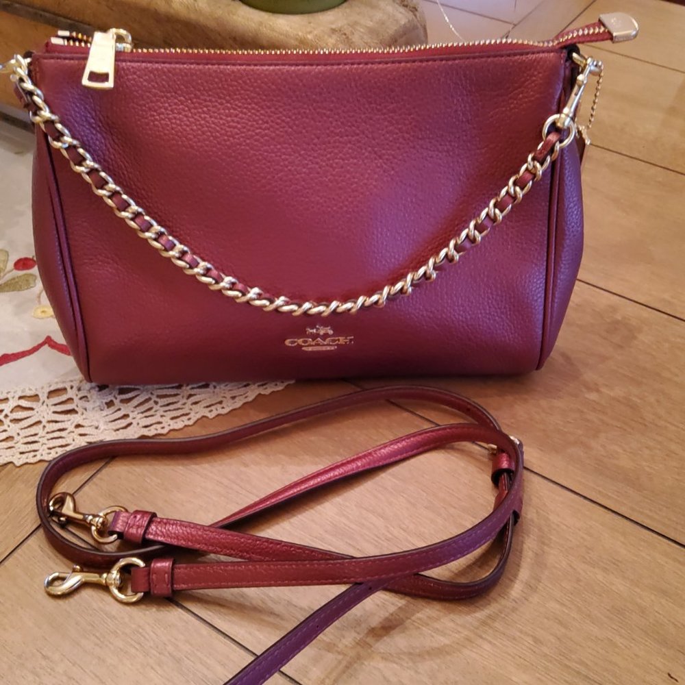 Coach Carrie Crossbody in Metallic Cherry F22207 Handbag